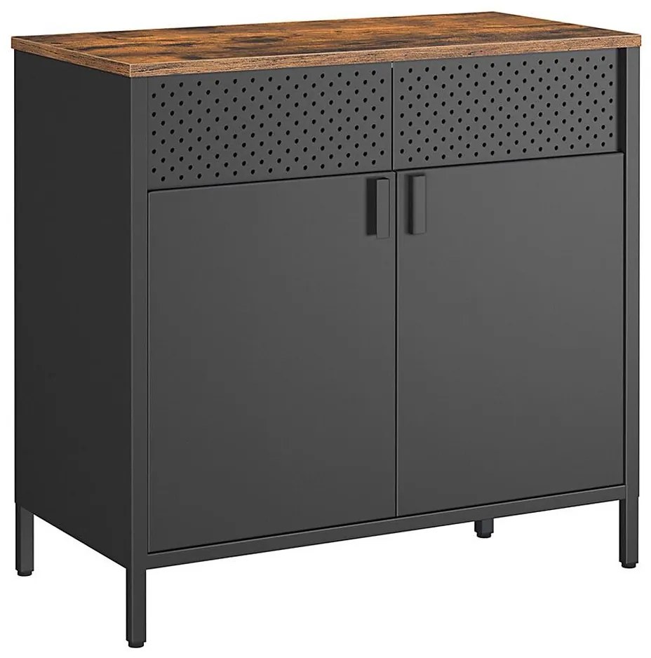 Komoda FIRA čierna/hnedá