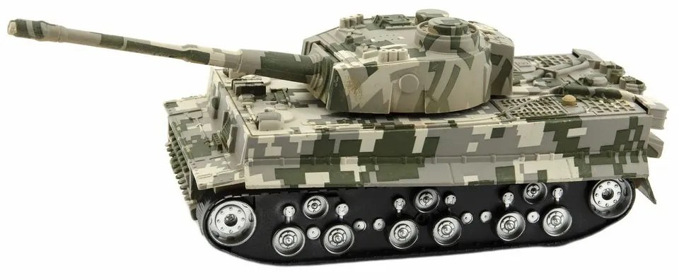 Teddies Tank na batérie so zvukom a svetlom Tiger, 25 cm