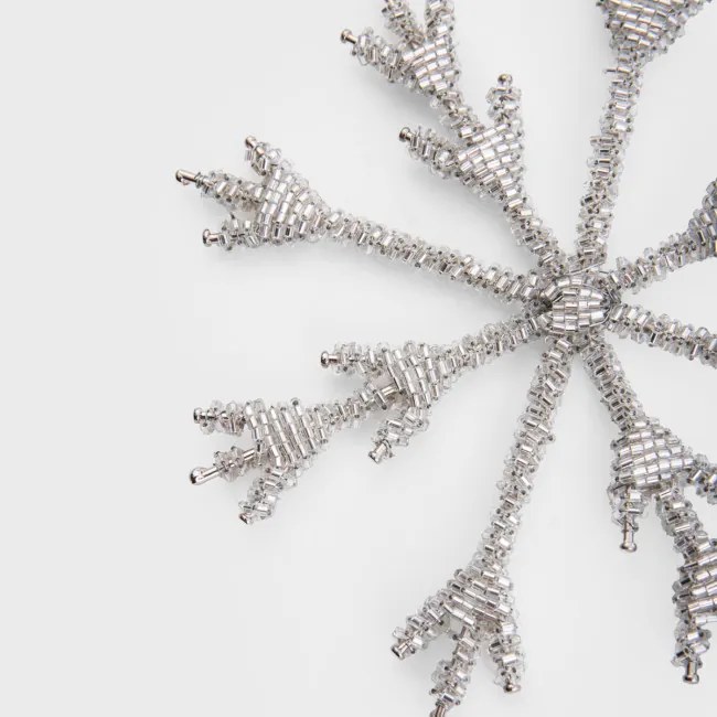 Vianočná ozdoba DIAME strieborná snehová vločka 710490