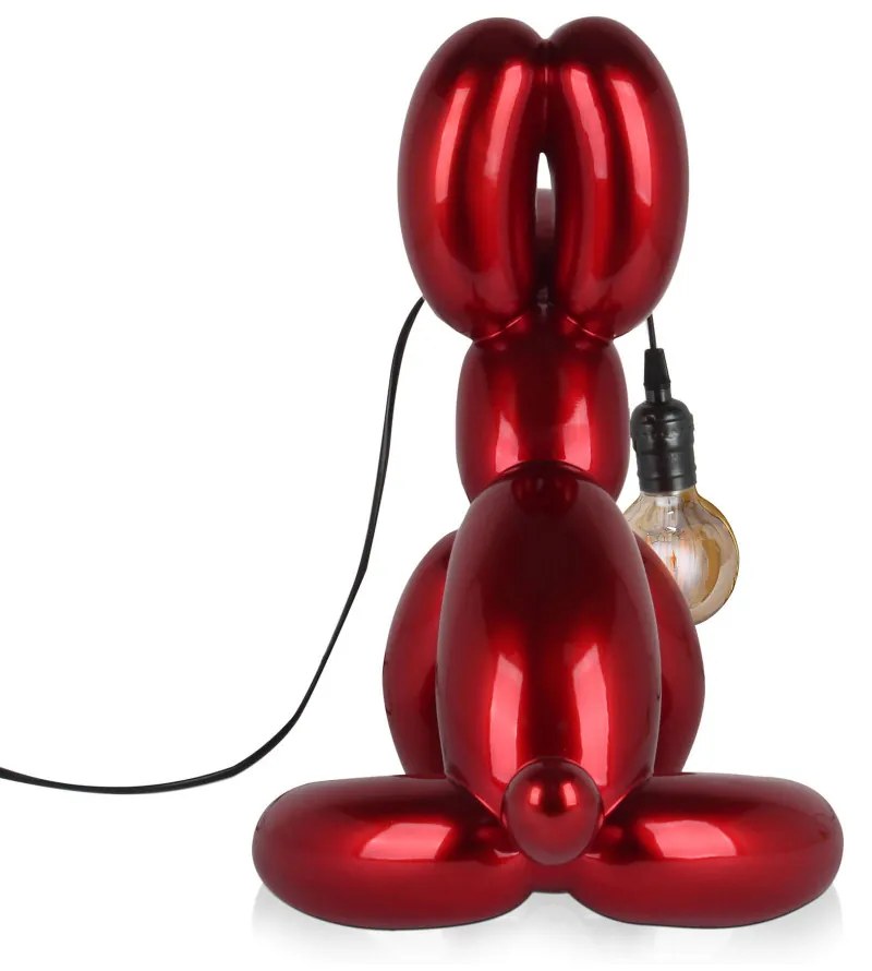 Dizajn dekor lampa BALLOON DOG red