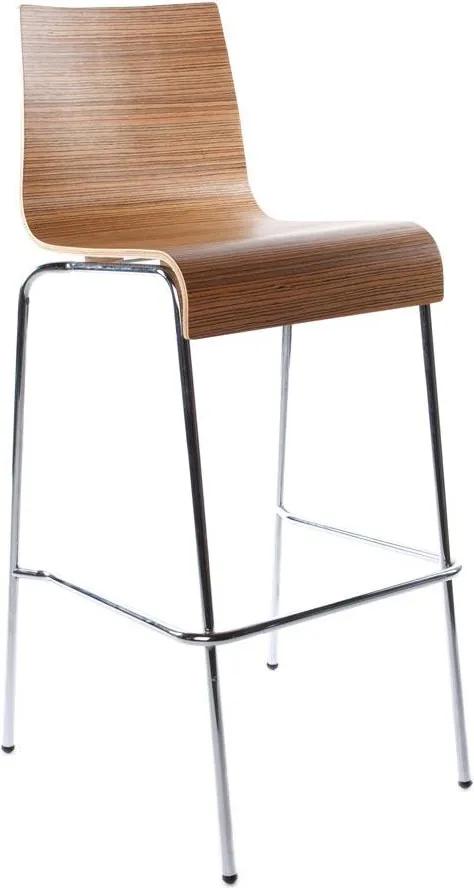 Moderná barová stolička Aiden zebrano