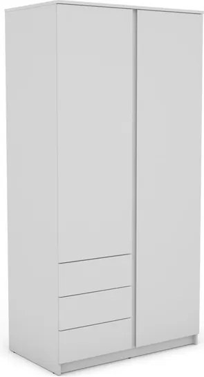 Šatníková skriňa Carlos, biela, 100 cm