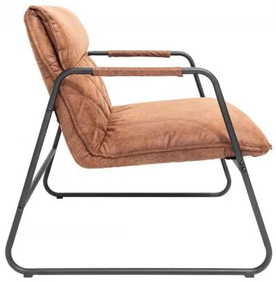 Retro kreslo Mustang Lounger hnedé