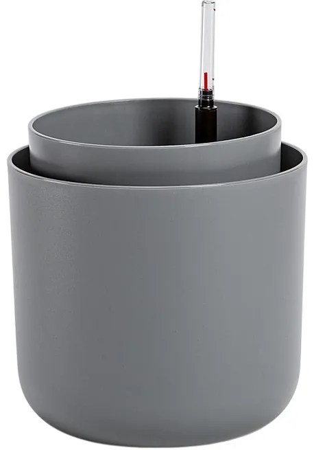 Plastia Samozavlažovací kvetináč Tolita sivá, pr. 19 cm, pr. 19 cm