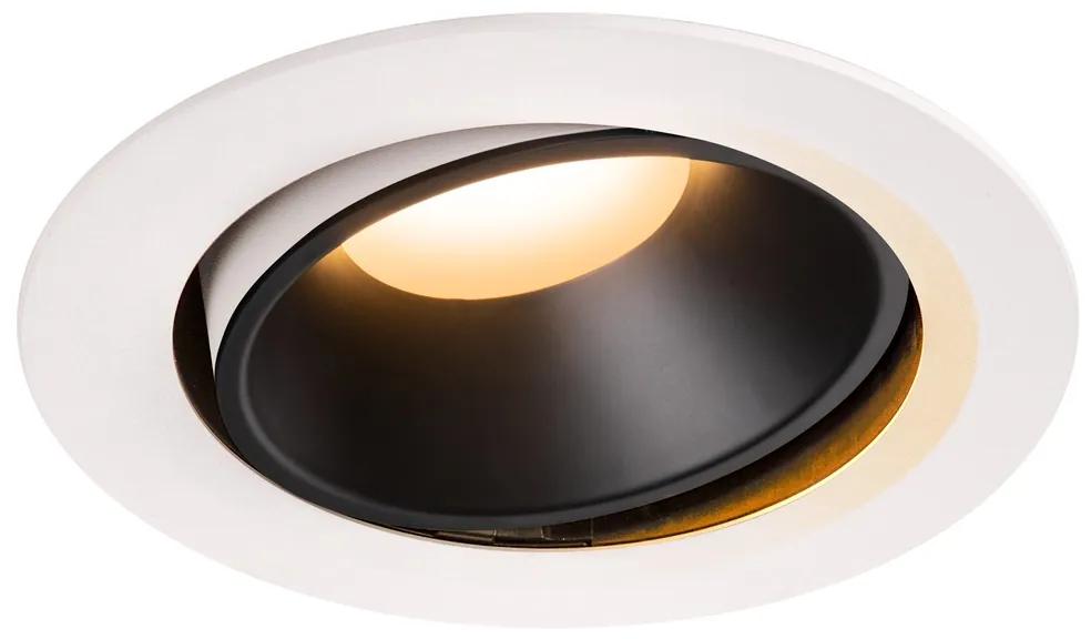 Stropné svietidlo SLV NUMINOS® MOVE DL XL vnitřní LED zápustné stropné svietidlo biela/čierna 2700 K 55° otočné a výkyvné 1003715
