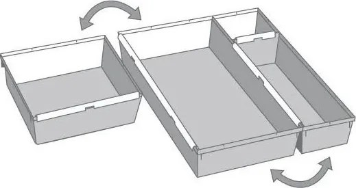 Organizér do šuplíka Pepe 30x15 cm, šedý
