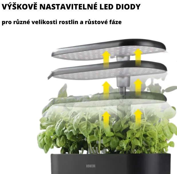 N8werk Hydroponický kvetináč Smart Garden 03083 36x16x47 cm čierna