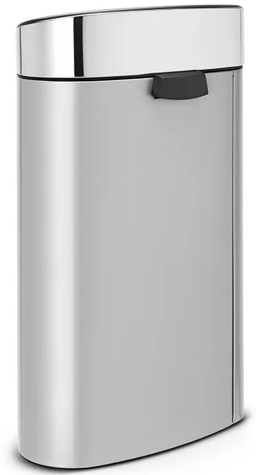 Brabantia Touch Bin NEW 40L Metalická sivá veko lesk