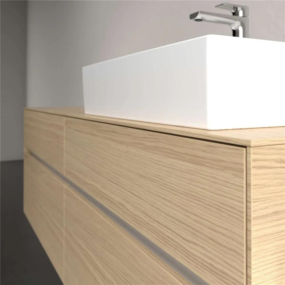 VILLEROY &amp; BOCH Collaro závesná skrinka pod umývadlo na dosku (umývadlo vpravo), 4 zásuvky, 1600 x 500 x 548 mm, Nordic Oak, C13600VJ