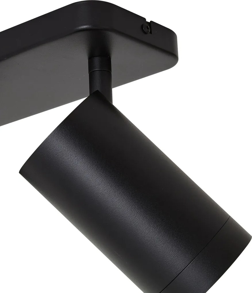Moderné stropné svietidlo čierne 3-svetlové GU10 70mm - Jeana Luxe