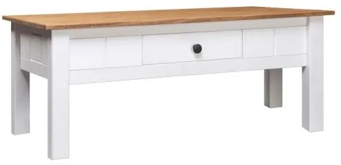vidaXL Konferenčný stolík, biely 100x60x45 cm, borovica Panama Range-