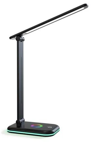 LED RGBW Stmievateľná stolná lampa NOBLITE LED/7W/5V 3000/4000/6500K čierna