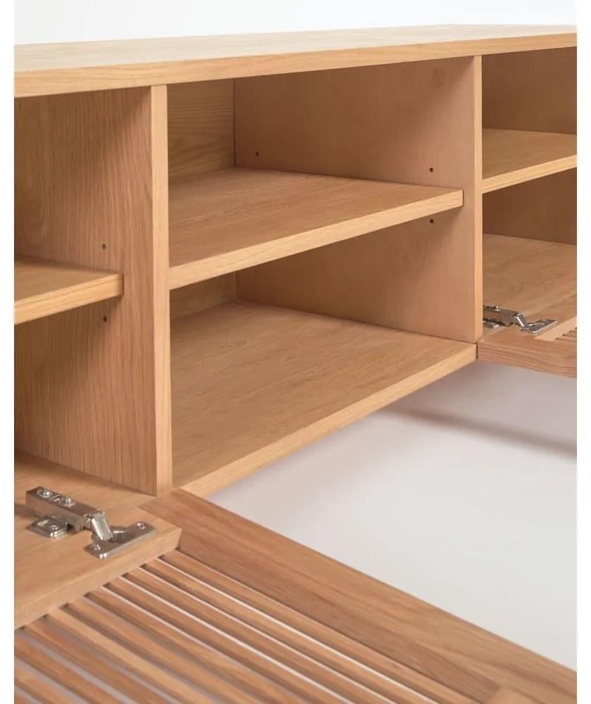 TV stolík v dekore duba v prírodnej farbe 180x50 cm Beyla – Kave Home