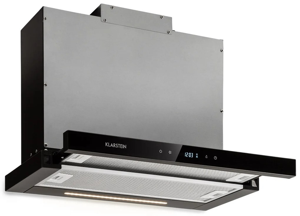 Klarstein Mariana Neo 60, plochý digestor, 60 cm, 640 m³/h, odsávanie vzduchu, LED