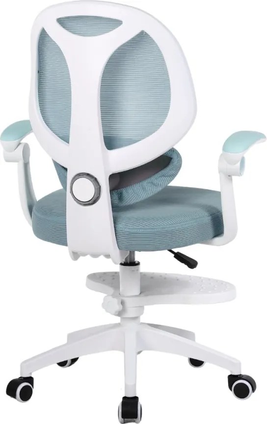 Detská otočná stolička Neoseat JUNI 009 s podnožou — látka, modrá