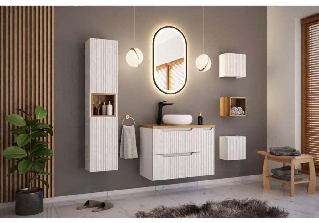 Kúpeľňový regál Nova Oak A 83-27-Q dub evoke