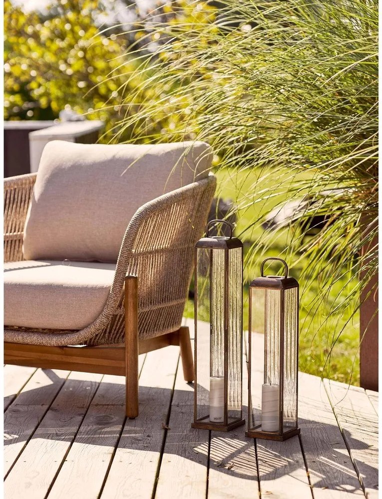 Kovový/sklenený lampáš (výška 60 cm) Herslev – House Nordic