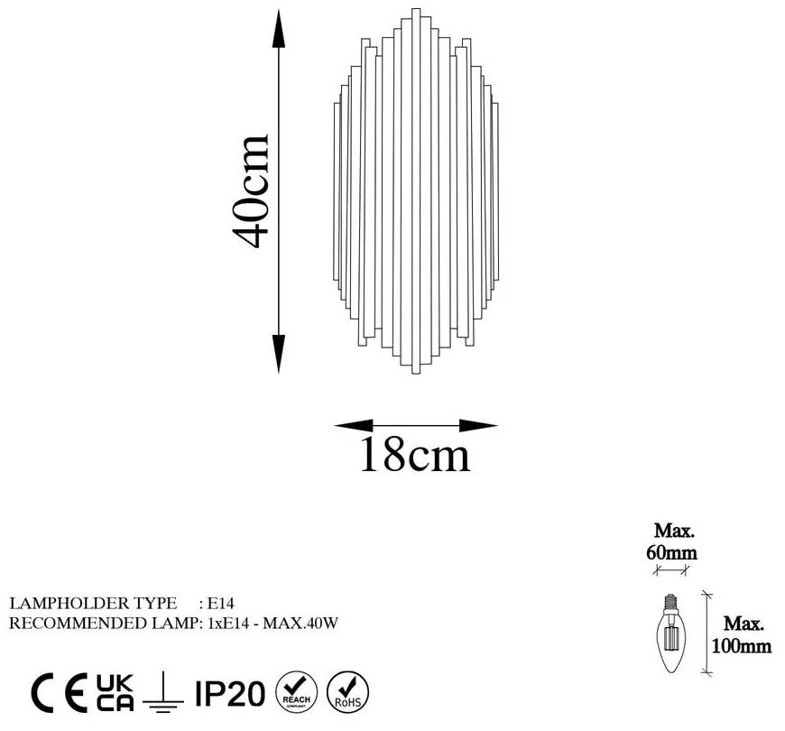 Nástenné svietidlo v zlatej farbe Kara – Opviq lights