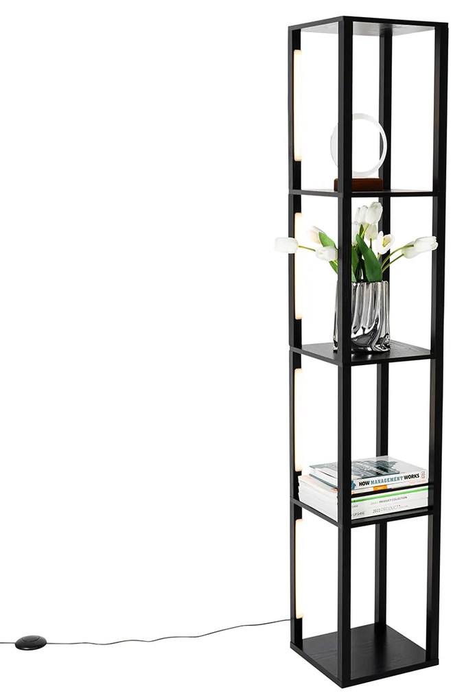 Dizajnová stojaca lampa čierna vrátane LED 3-stupňový stmievač - Tianna