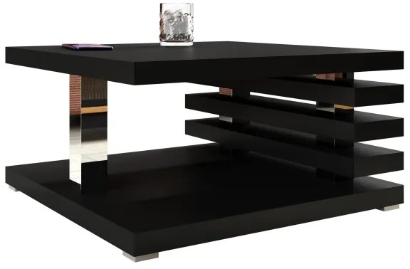 Konferenčný stolík KYOTO 31x60 cm matná čierna