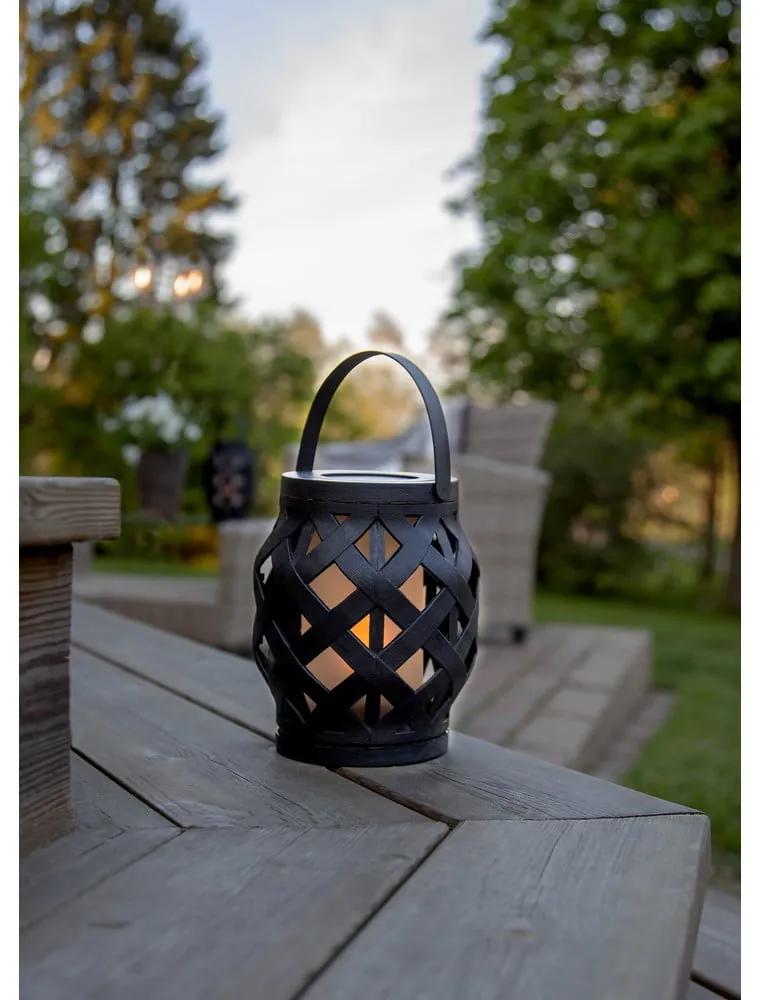 Čierny lampáš Star Trading Flame Lantern, výška 16 cm