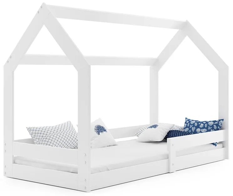 Detská masívna posteľ Domek 1 Farba: Biela