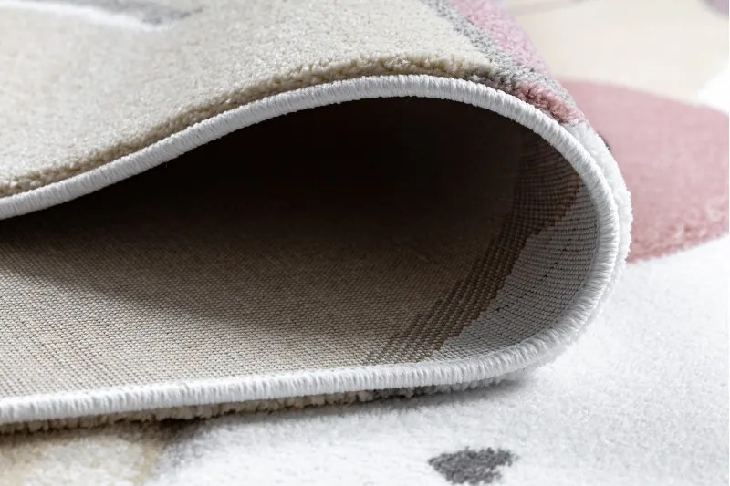 Detský kusový koberec Petit Flamingos hearts cream, 160x220, ružová, detská izba, Dywany Łuszczów