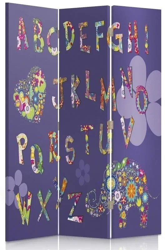 Gario Paraván Abeceda pre deti Rozmery: 180 x 170 cm, Prevedenie: Otočný paraván 360°