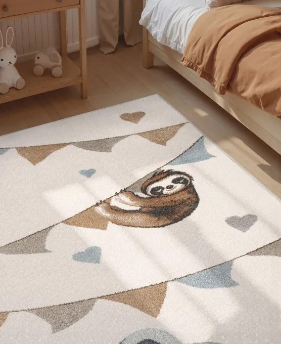 Koberec Villeroy & Boch BOHO KIDS Walk like an Elephant Rainbow Party krémový