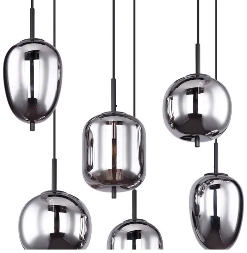 Globo 15345-6 - Luster na lanku BLACKY 6xE14/40W/230V čierna