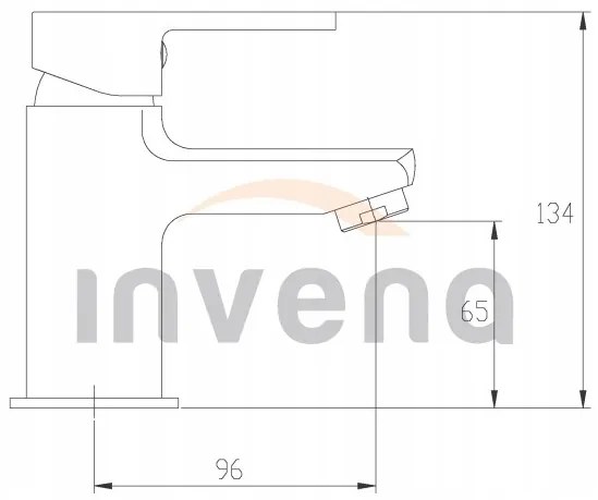 Invena Verso, umývadlová batéria h-134, chrómová, INV-BU-82-001-C