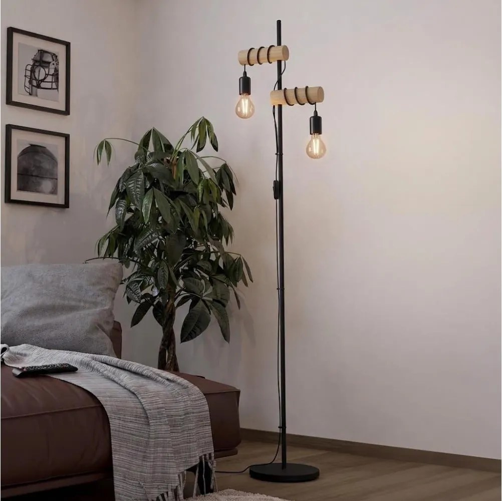 Eglo 183215 - Stojacia lampa TOWNSHEND 2xE27/10W/230V