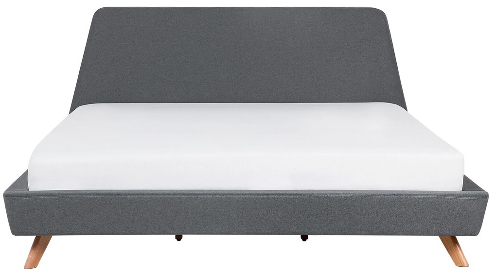 Čalúnená posteľ 180 x 200 cm sivá VIENNE Beliani
