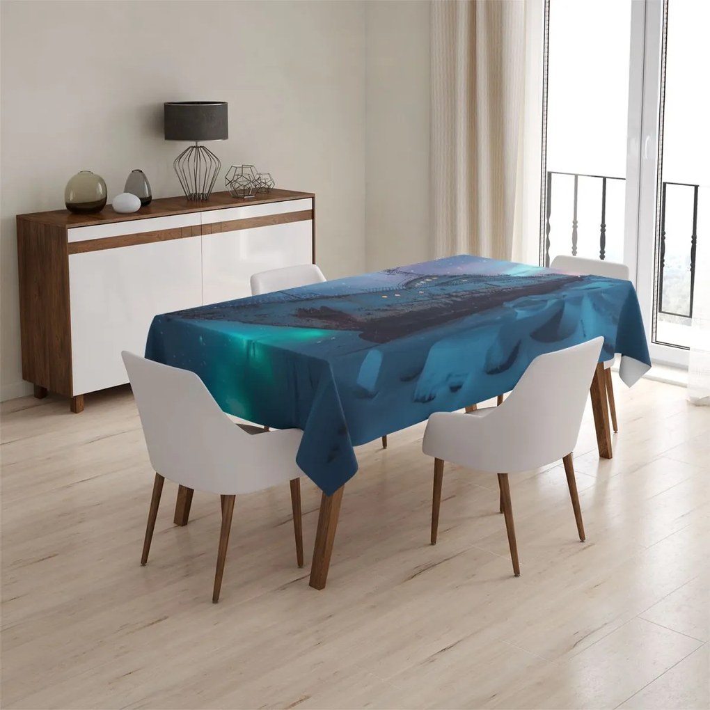 Sablio Obrus Vrak lode pri polárnej žiare - 145x240 cm