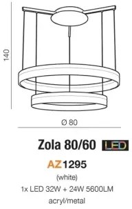 Dizajnový luster Zola