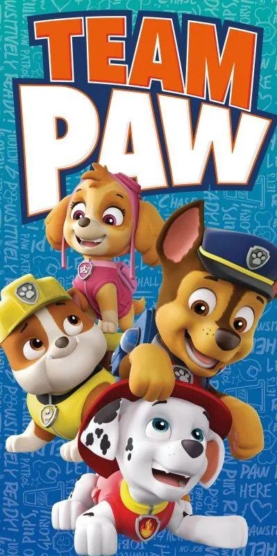 EUROSWAN Osuška Paw Patrol Team Bavlna Froté, 70/140 cm