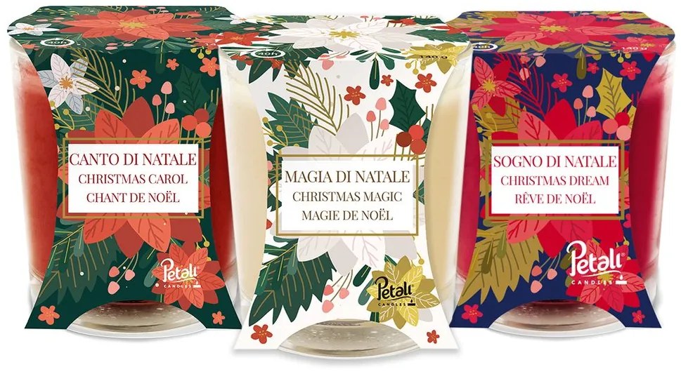 Petali Set 3 vánočních svíček Petali