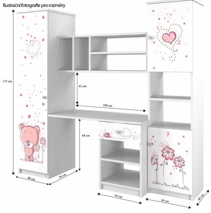 Detská stena do izby - RUŽOVÁ BALETKA