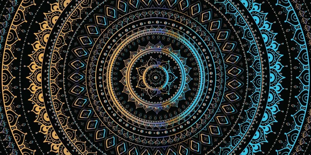 Obraz Mandala so vzorom slnka Varianta: 100x50