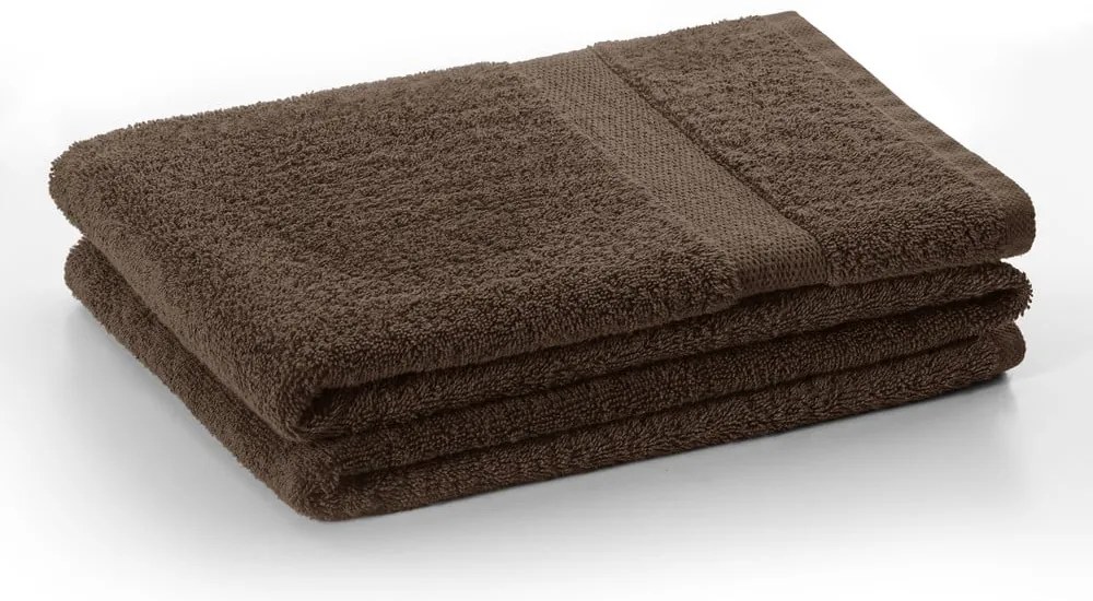 Hnedé froté bavlnené uteráky a osušky v súprave 4 ks Marina – DecoKing