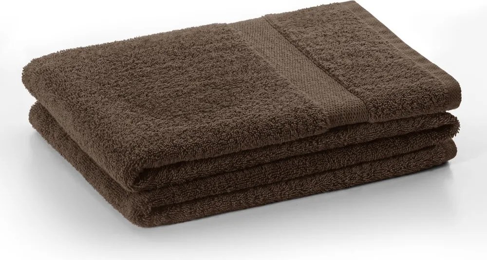 Hnedý froté bavlnený uterák 30x50 cm Marina – DecoKing