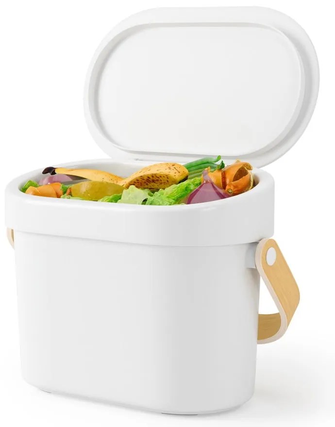 Biela nádoba na kompostovateľný odpad 4 l Bellwood – Umbra