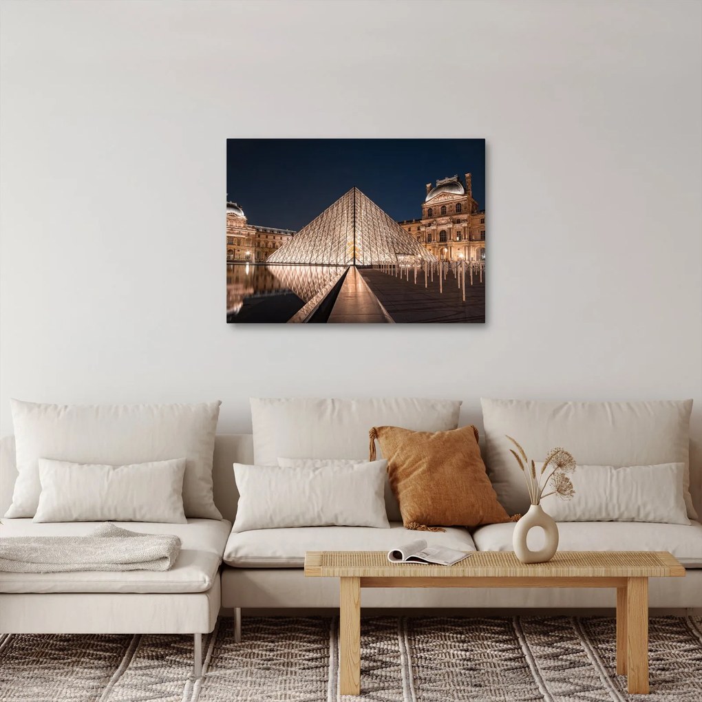 Obraz - Louvre v noci (70x50 cm)
