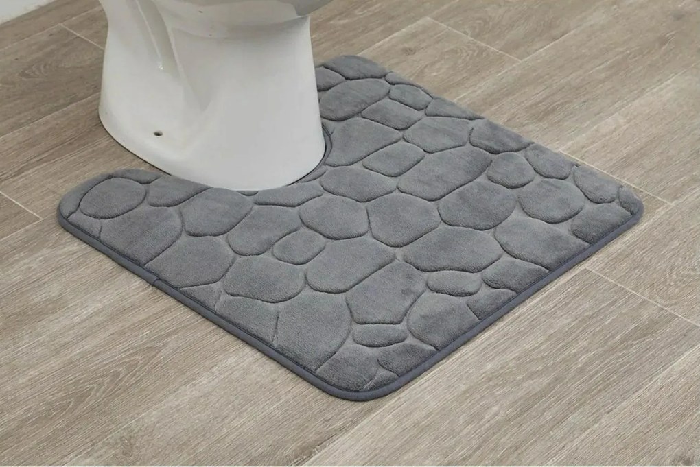 WC predložka Stones, 45x50 cm, grafitová