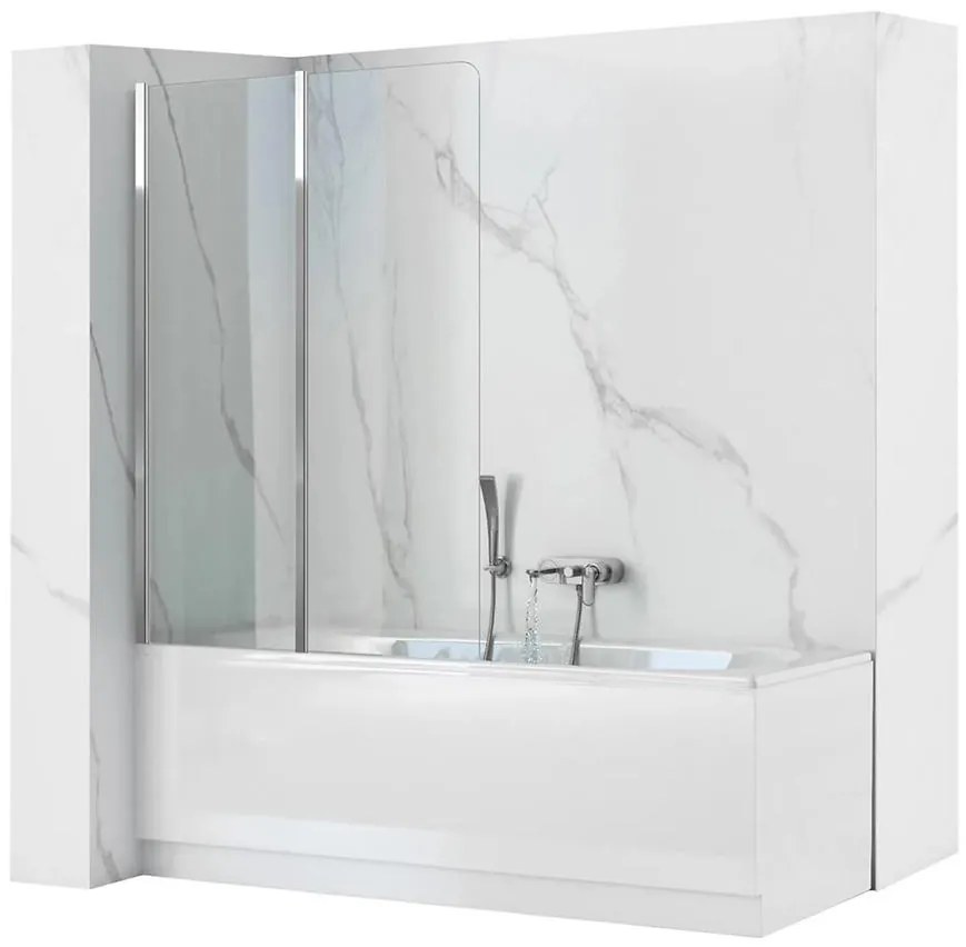 Vaňová zástena Agat 100x140 chróm