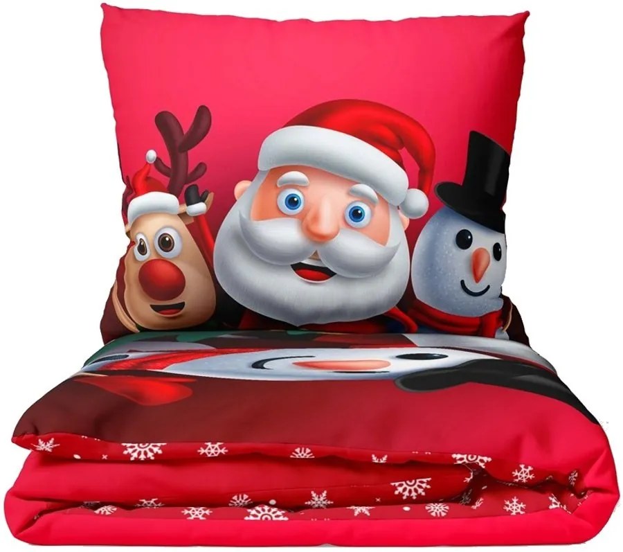 Vianočné posteľné obliečky - motív Pozdravy zo severného pólu - 100% bavlna Renforcé - 70 x 90 cm + 140 x 200 cm