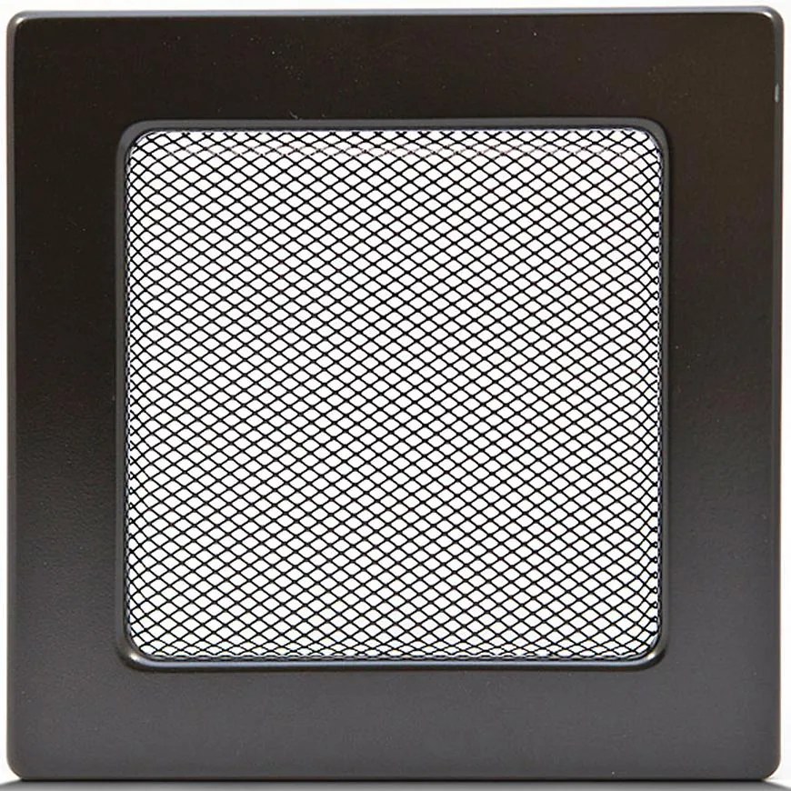 Komínová mriežka čierna bez žalúzií 17X17 4F1717OD
