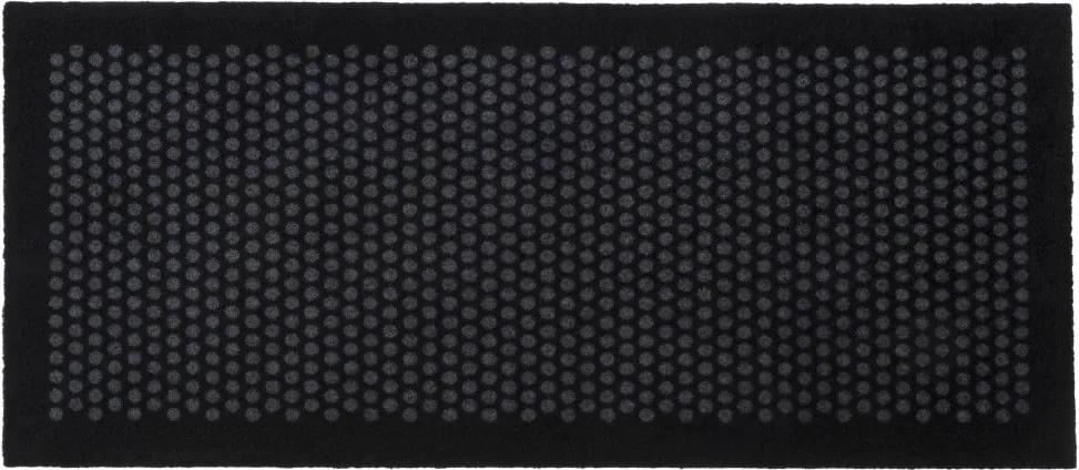 Čierno-sivá rohožka Tica copenhagen Dot, 67 × 150 cm