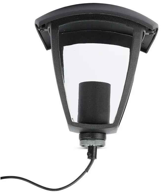 LED Solution Čierna záhradná lampa pre žiarovku E27 60cm 7059