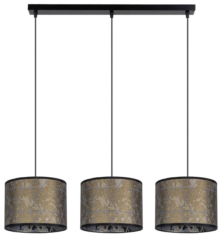 Luster na lanku REZO 3xE27/60W/230V zlatá